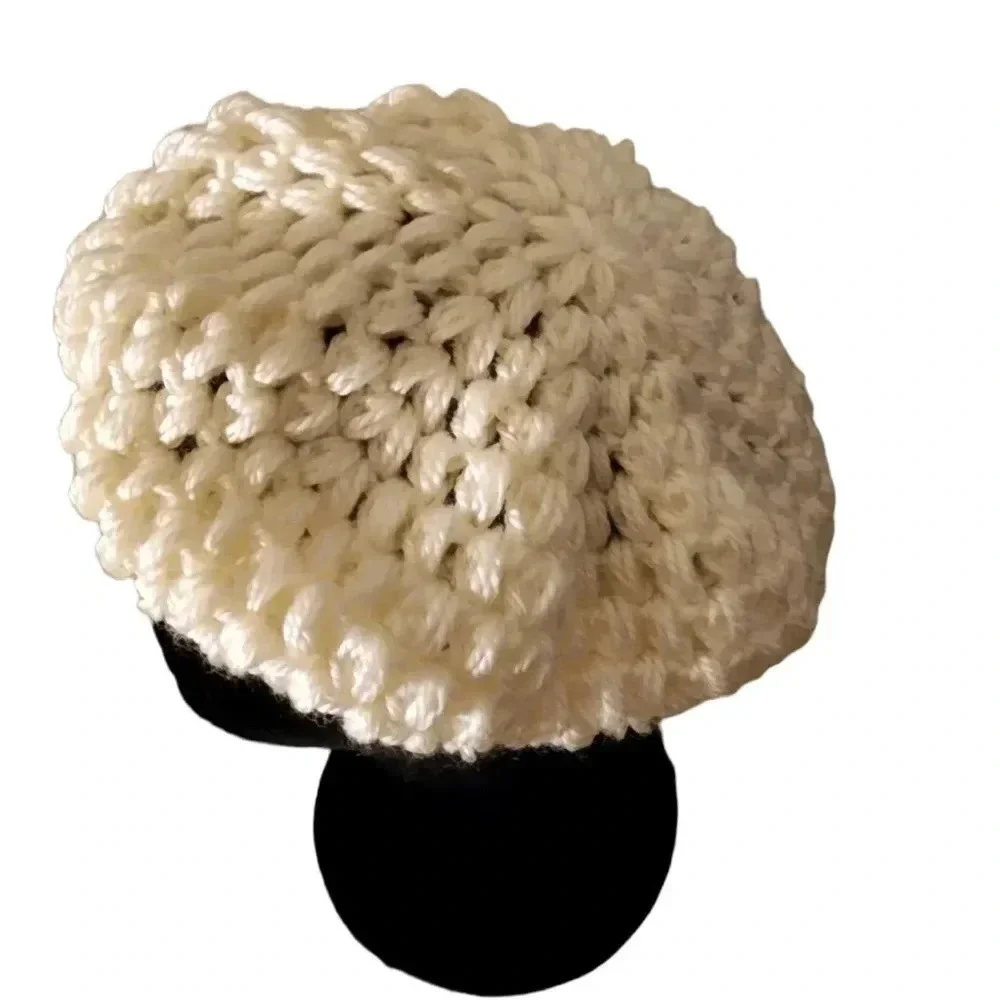 NEW Ivory Muse Handmade Crochet Beret for Women